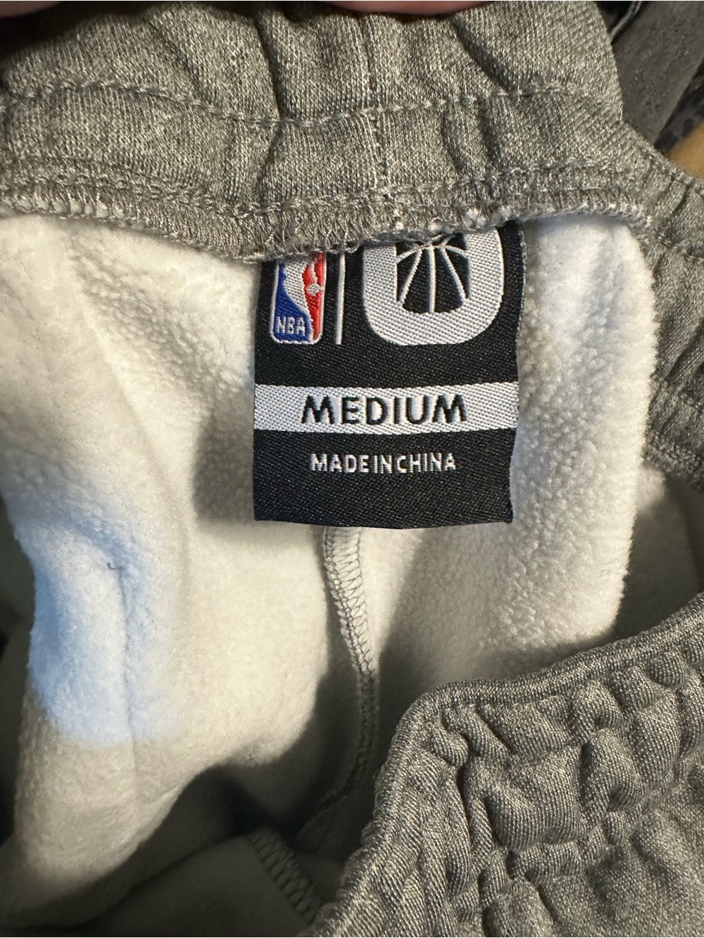 0345 NBA Gray Sweatpants with Blue and Gold 'Curry 30' Graphics size medium - Picture 9 of 10